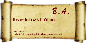 Brandeiszki Atos névjegykártya