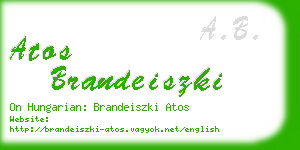 atos brandeiszki business card